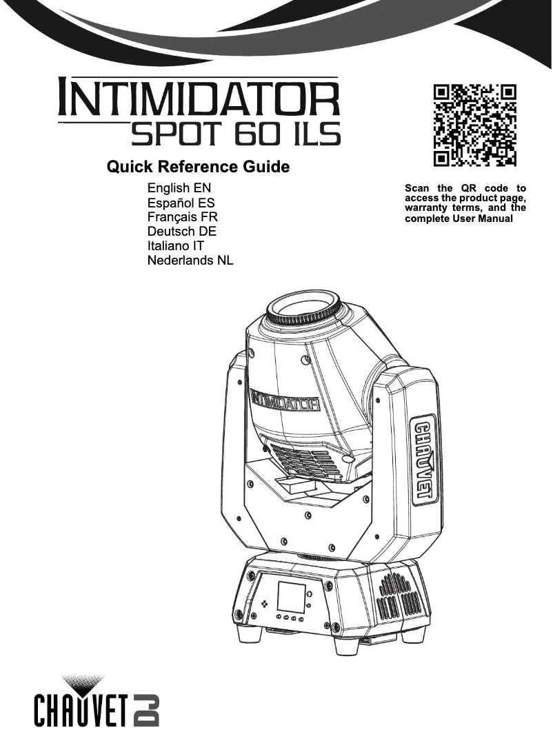 Imagen de la primera página del manual del dispositivo Intimidator Spot 60 ILS