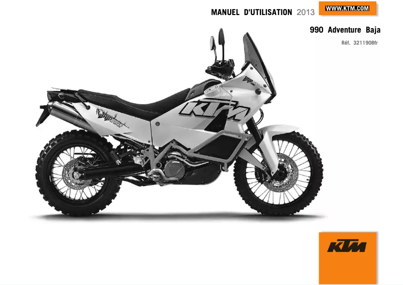 Imagen de la primera página del manual del dispositivo 990 Adventure Baja (2013)