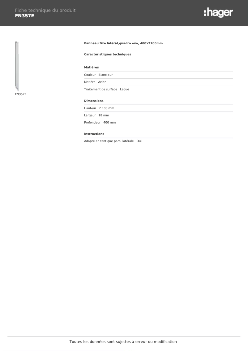 Imagen de la primera página del manual del dispositivo FN357E