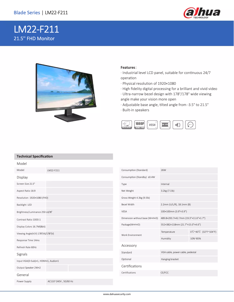 Imagen de la primera página del manual del dispositivo LM22-F211