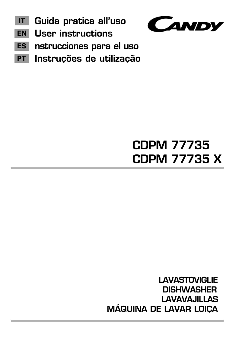 Imagen de la primera página del manual del dispositivo CDPM 77735X