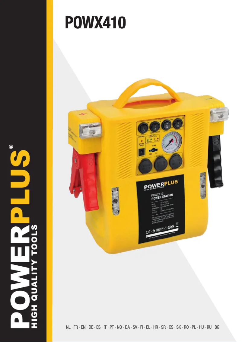 Imagen de la primera página del manual del dispositivo POWX410