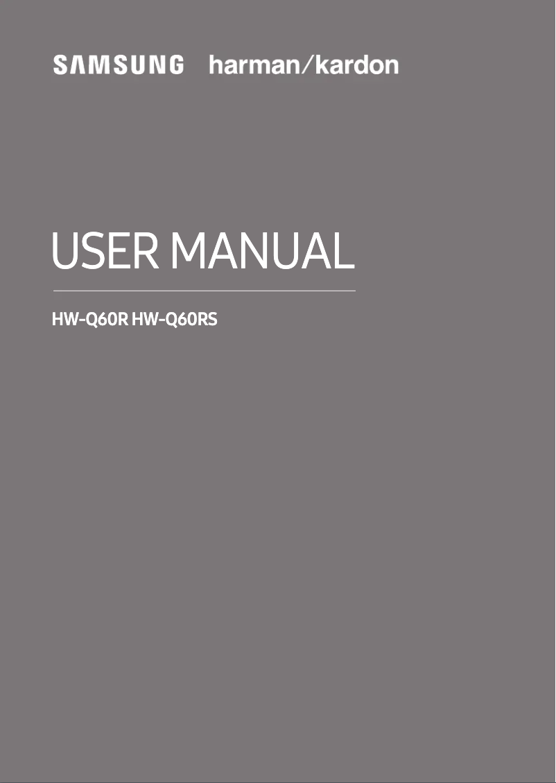 Página 1 del manual Manual de usuario Samsung HW-Q60RS/ZG