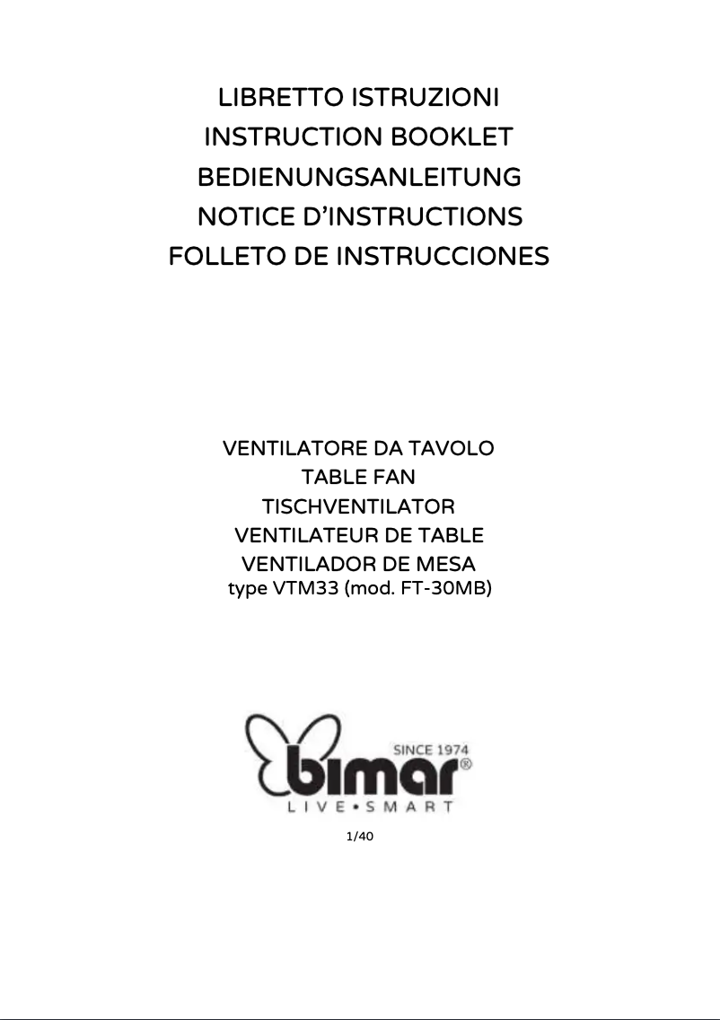 Página 1 del manual Manual de usuario Bimar VTM33