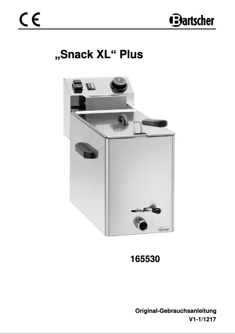 Imagen de la primera página del manual del dispositivo Snack XL Plus 165530