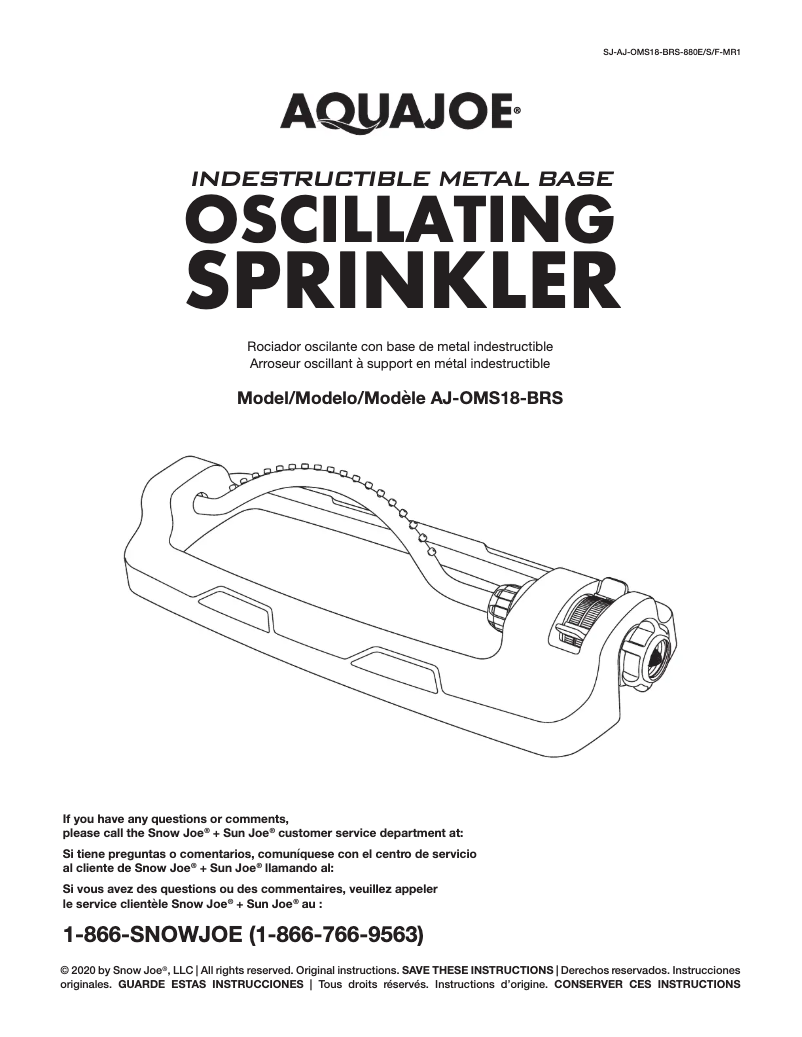 Imagen de la primera página del manual del dispositivo AJ-OMS18-BRS