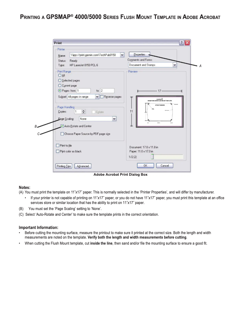 Imagen de la primera página del manual del dispositivo GPSMap 5000