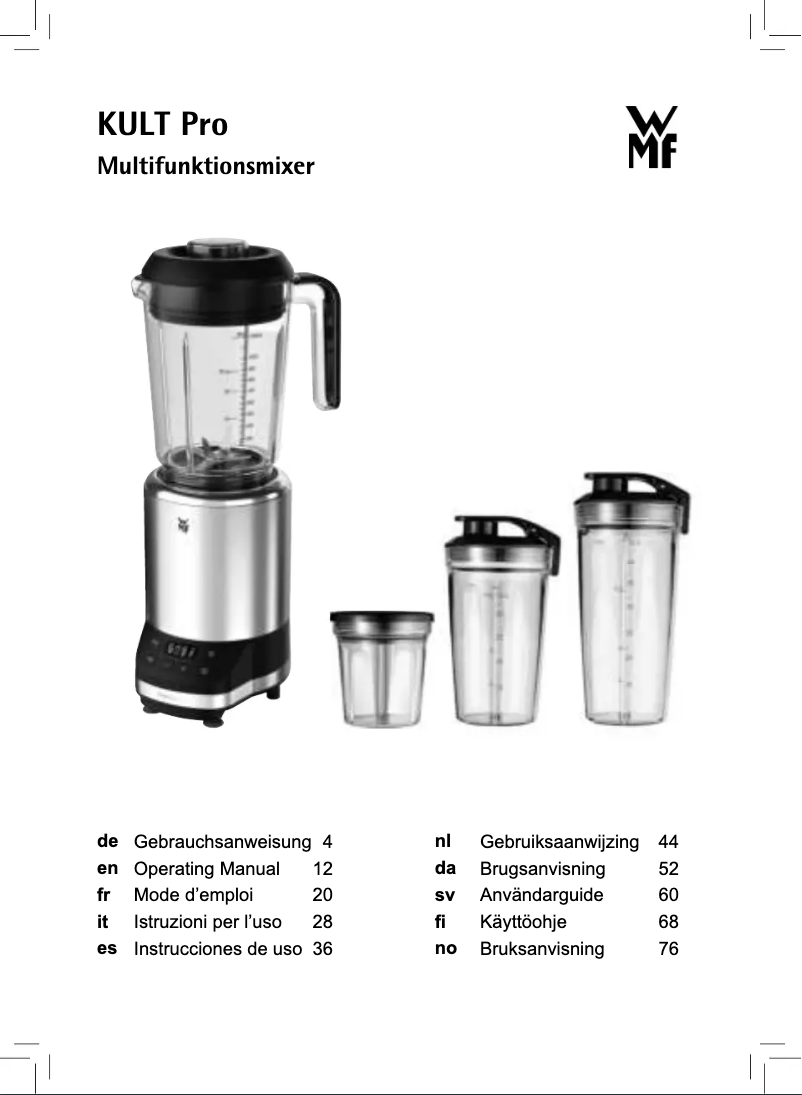 Página 1 del manual Manual de usuario WMF Kult Pro
