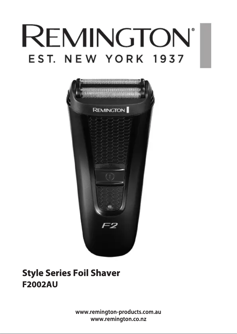 Página 1 del manual Manual de usuario Remington Style F2002AU