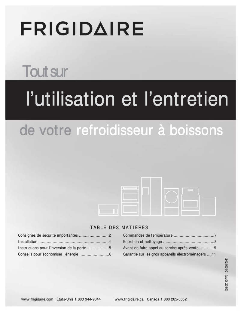 Imagen de la primera página del manual del dispositivo FFBC4622QS