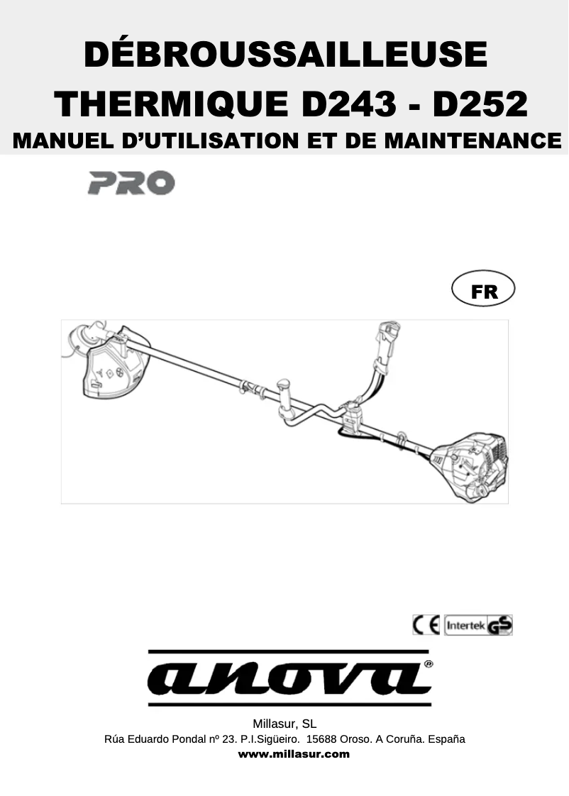 Imagen de la primera página del manual del dispositivo D243