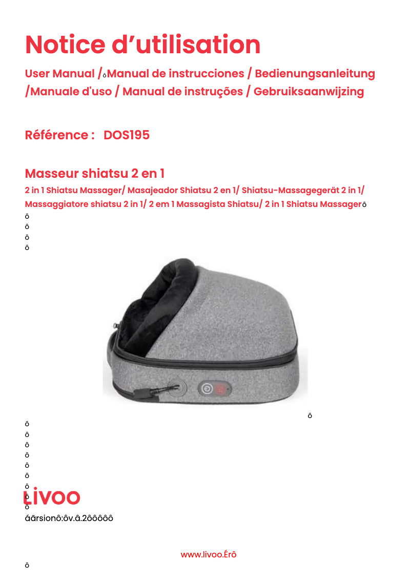 Imagen de la primera página del manual del dispositivo DOS195