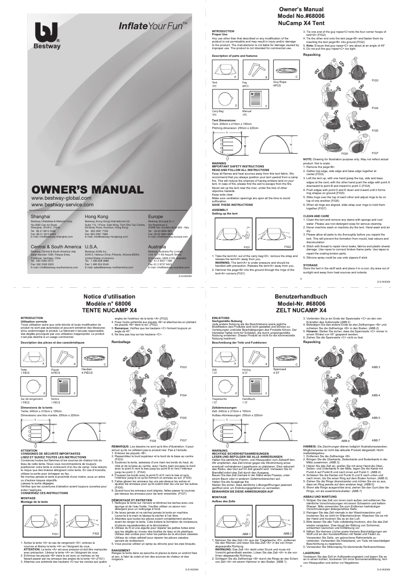 Página 1 del manual Manual de usuario Bestway 68006