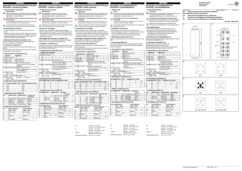 Imagen de la primera página del manual del dispositivo AL1000