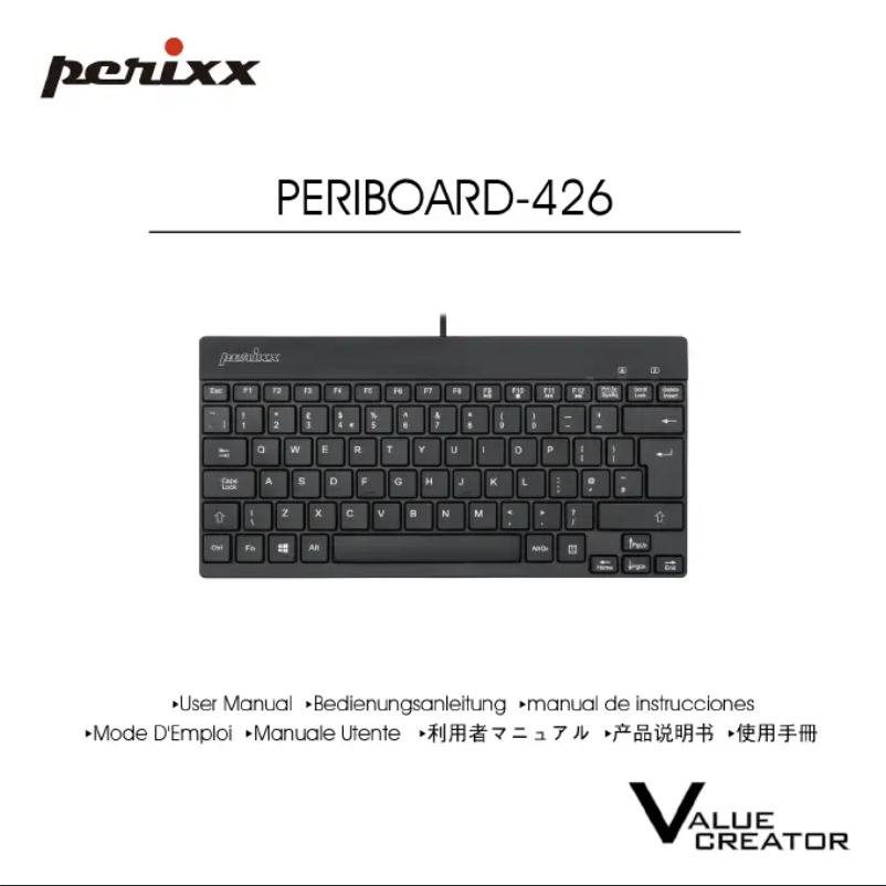 Imagen de la primera página del manual del dispositivo Periboard-426