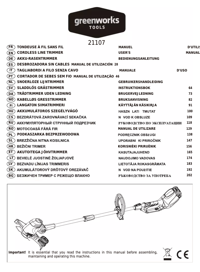 Imagen de la primera página del manual del dispositivo G-MAX 40V
