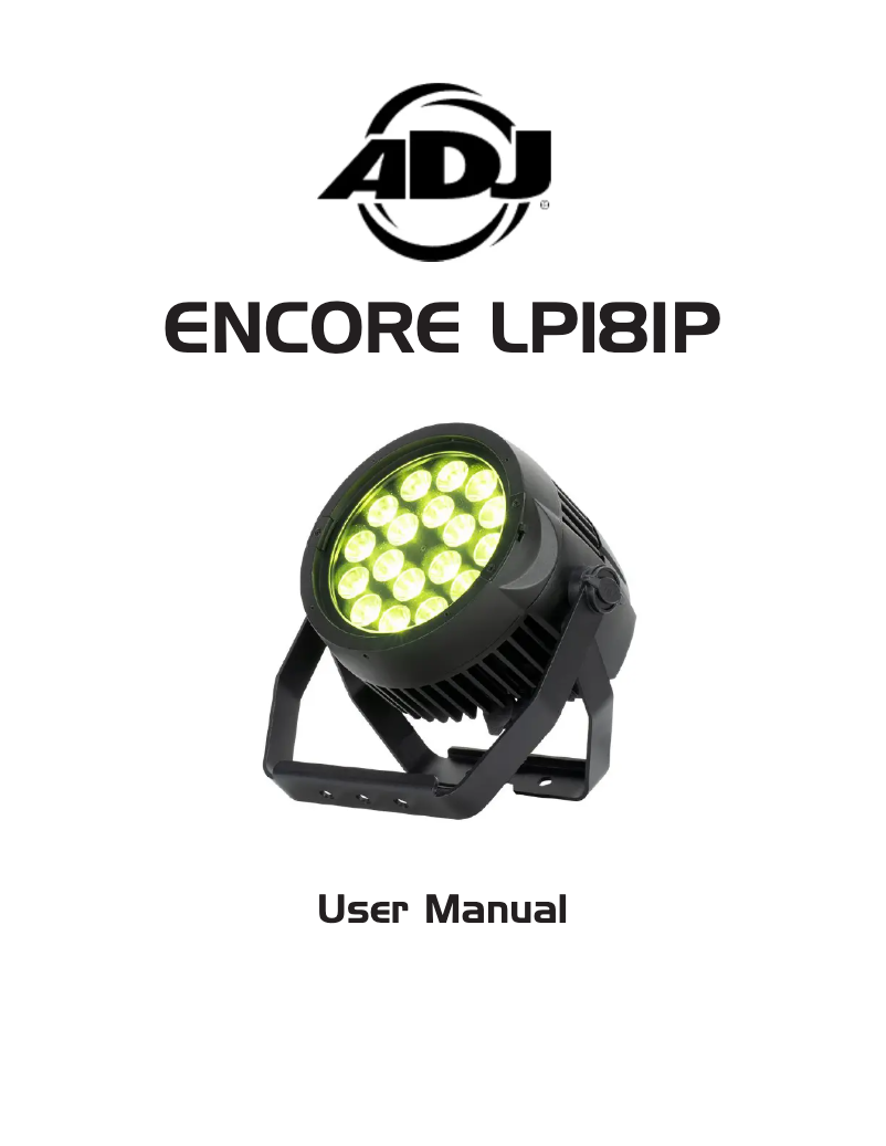 Página 1 del manual Manual de usuario Adj Encore LP18IP