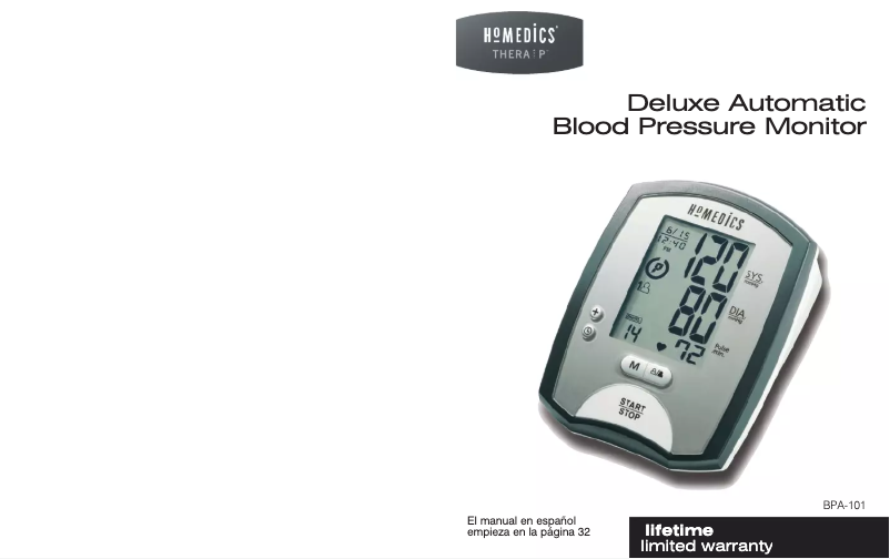 Imagen de la primera página del manual del dispositivo BPA-101