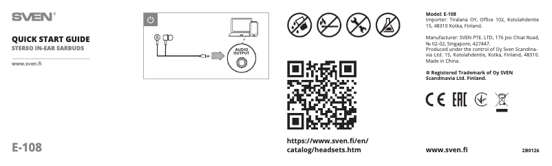 Imagen de la primera página del manual del dispositivo E-108