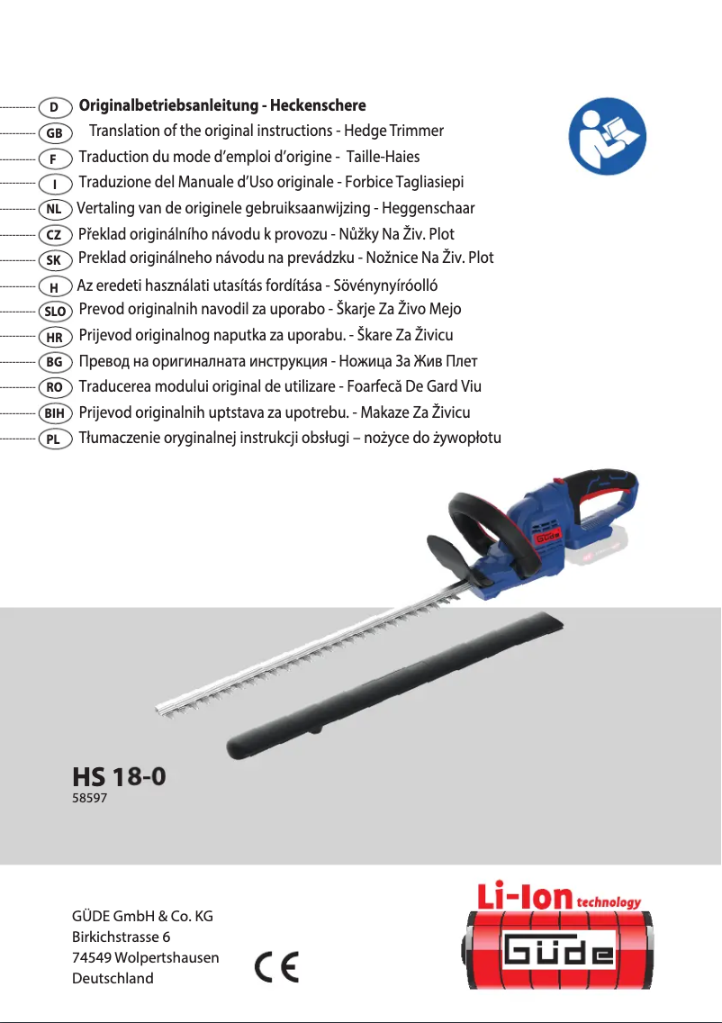Imagen de la primera página del manual del dispositivo HS 18-201-05