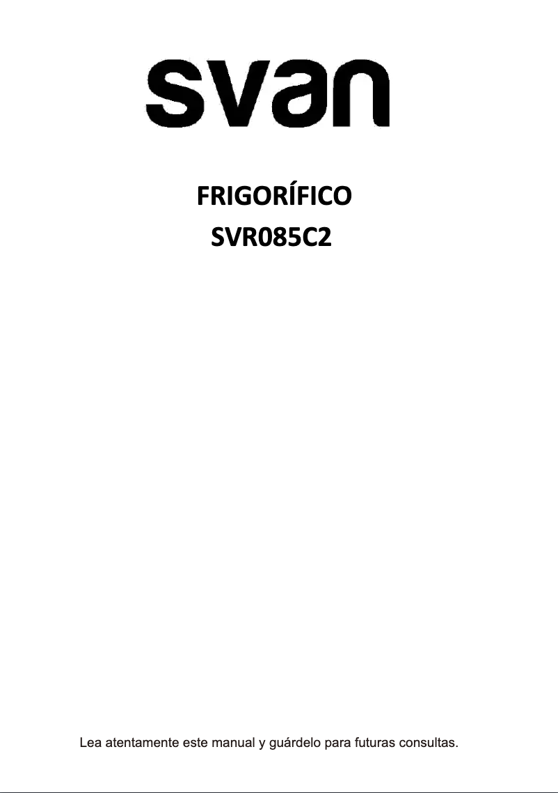 Página 1 del manual Manual de usuario SVAN SVR085C2