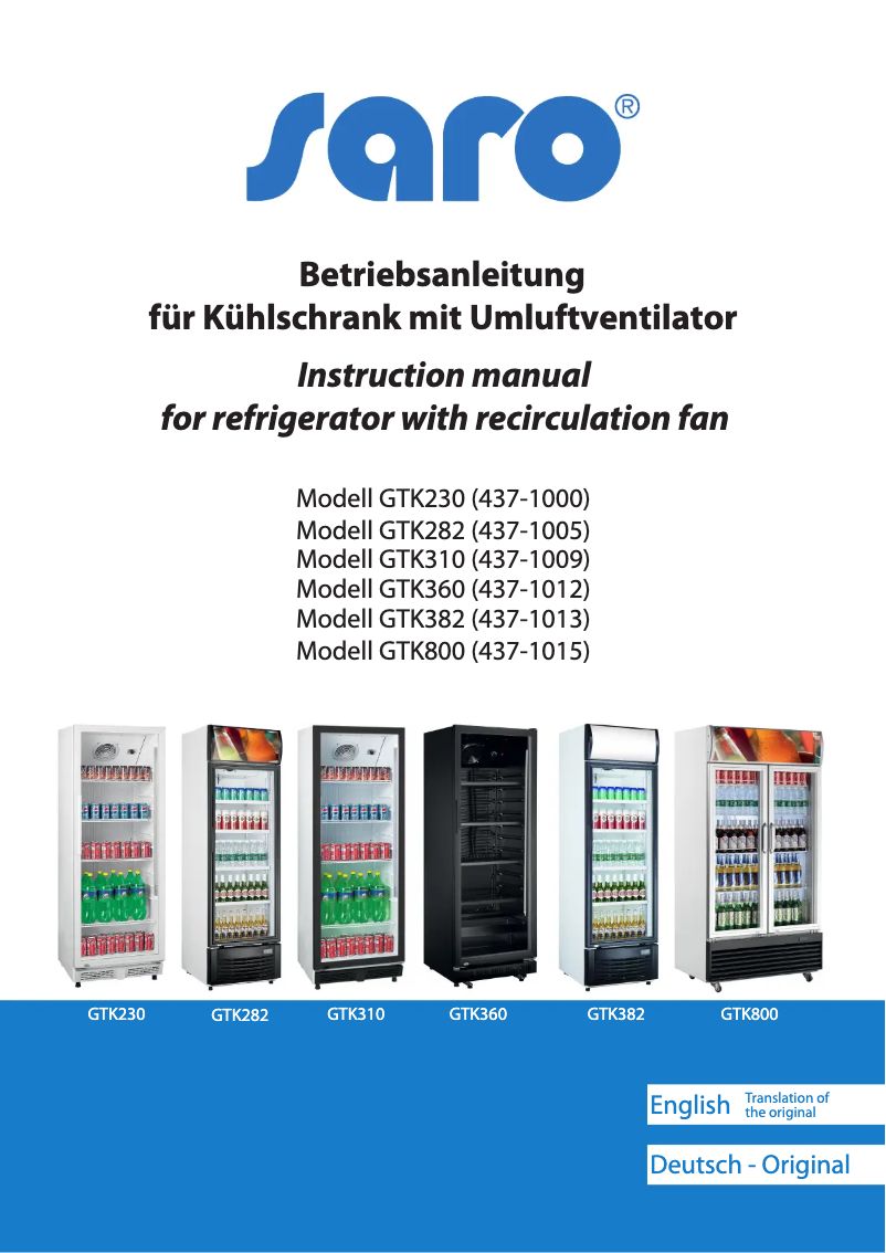 Imagen de la primera página del manual del dispositivo GTK 230