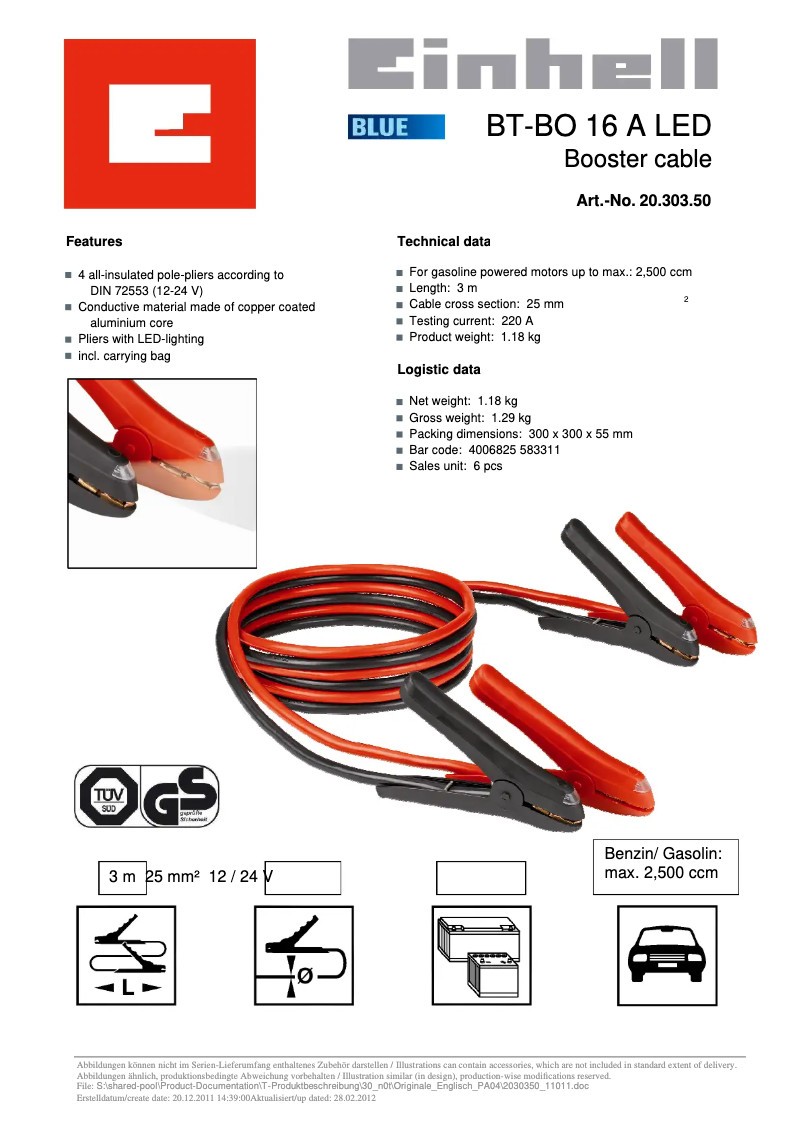 Imagen de la primera página del manual del dispositivo BT-BO 16 A LED