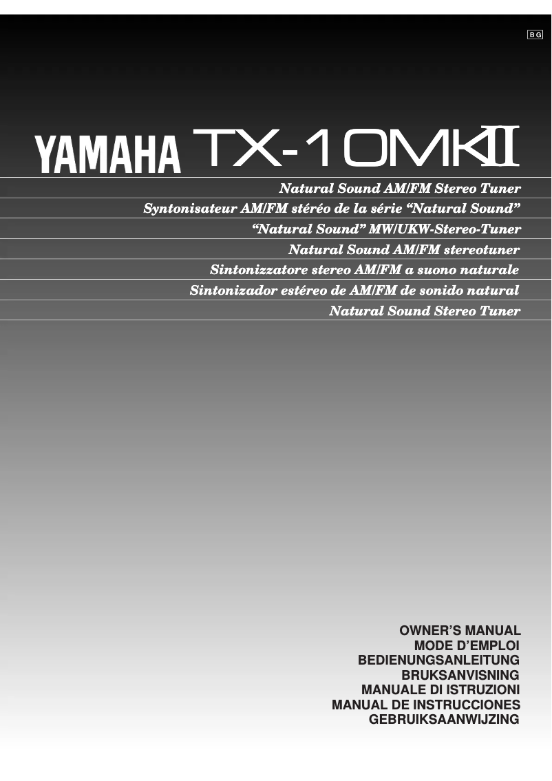 Imagen de la primera página del manual del dispositivo TX-10MKII