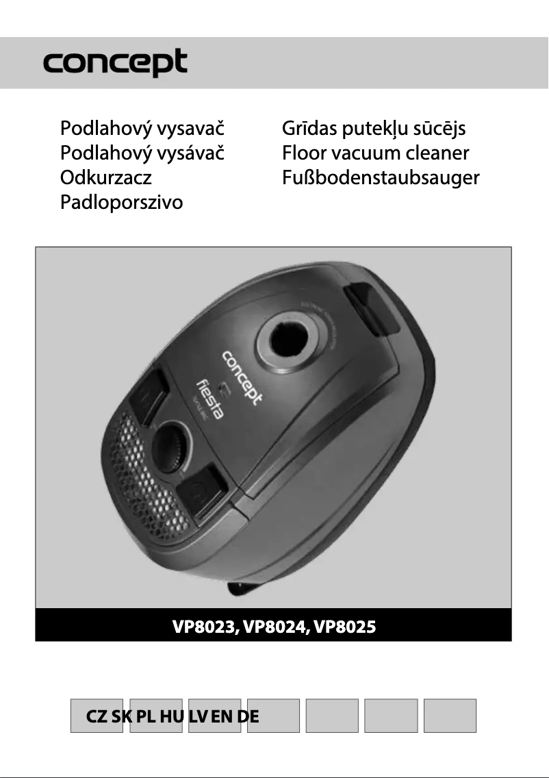 Imagen de la primera página del manual del dispositivo VP-8023