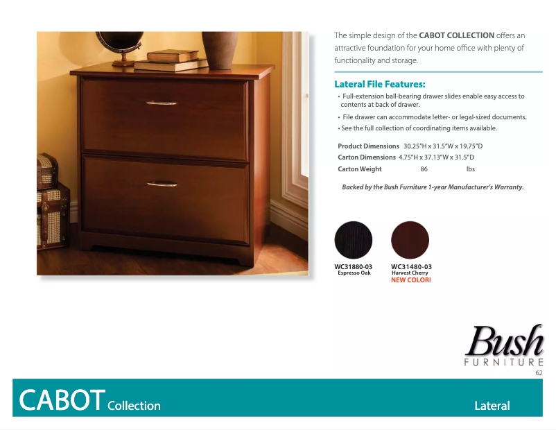 Imagen de la primera página del manual del dispositivo Cabot WC31480-03