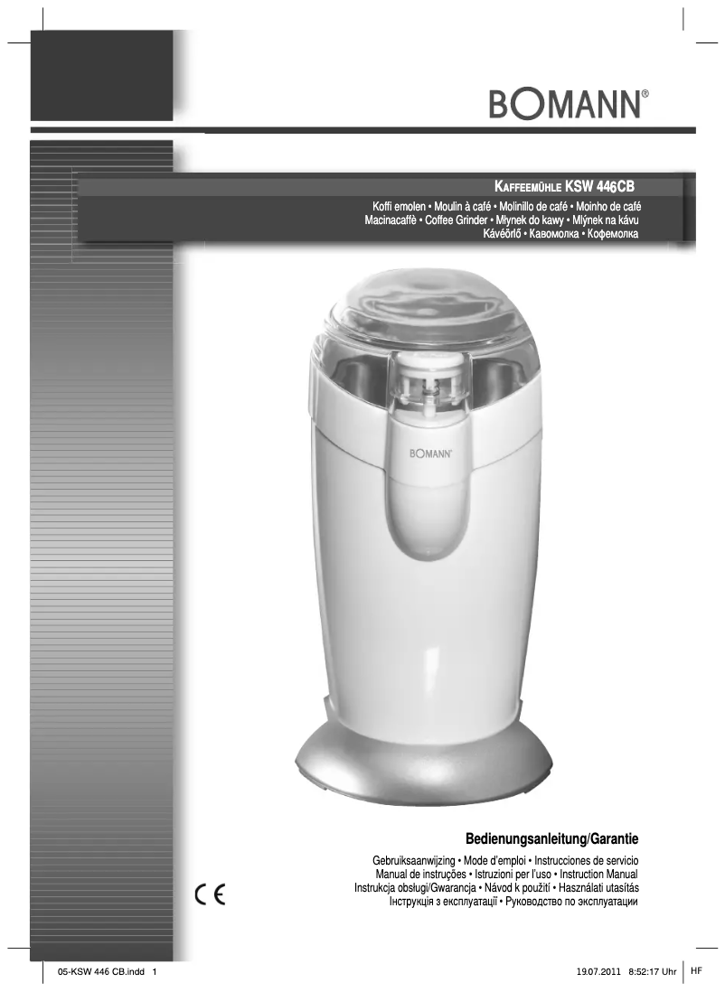 Imagen de la primera página del manual del dispositivo KSW 446 CB
