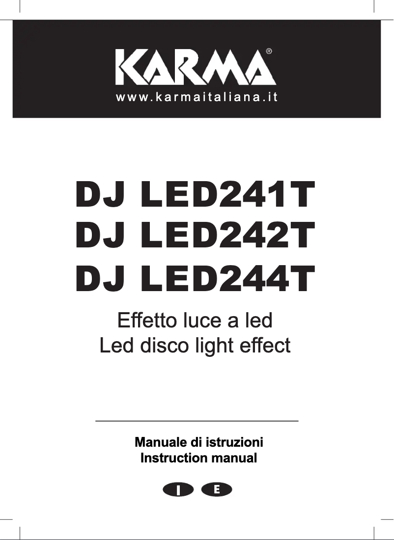 Imagen de la primera página del manual del dispositivo DJ LED242T