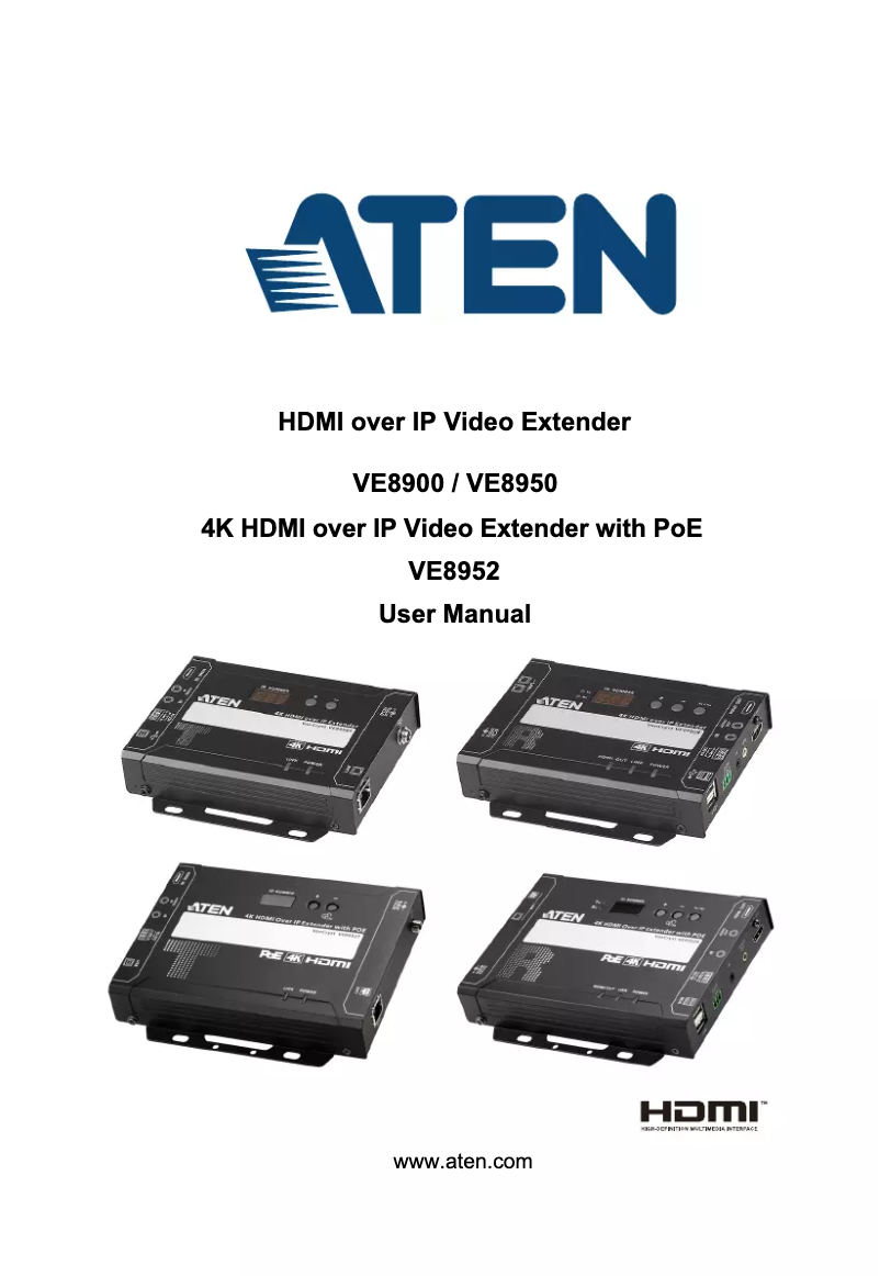 Página 1 del manual Manual de usuario ATen VE8952