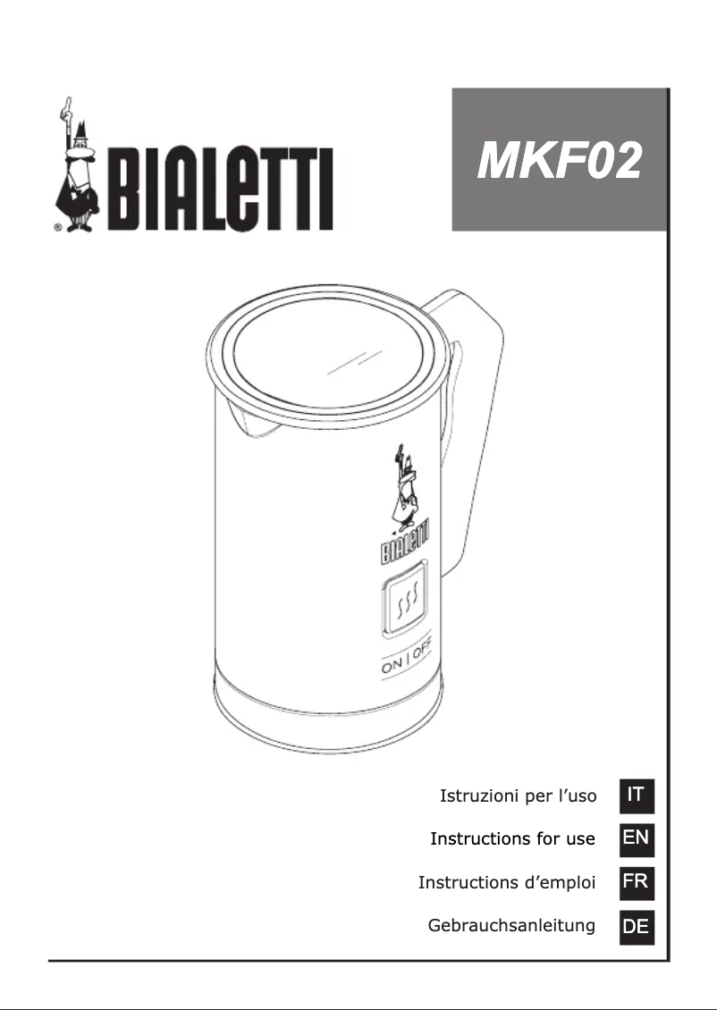 Página 1 del manual Manual de usuario Bialetti MKF02