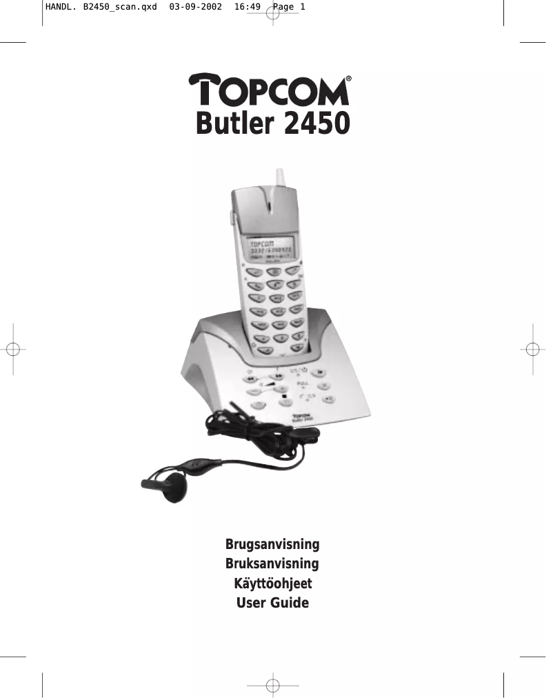 Página 1 del manual Manual de usuario Topcom Butler 2450