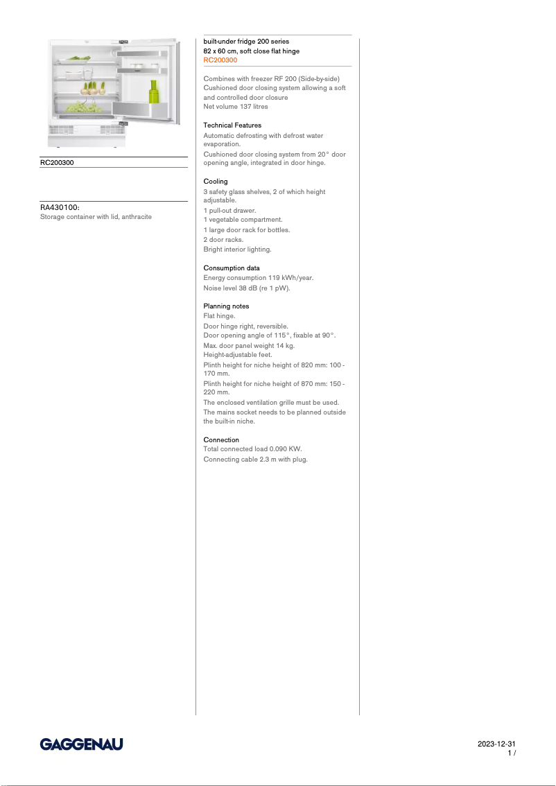 Imagen de la primera página del manual del dispositivo RC200300