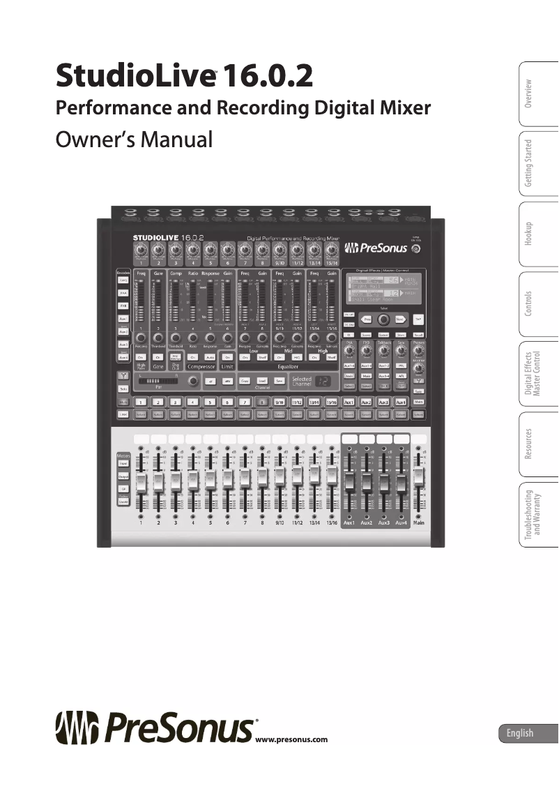 Página 1 del manual Manual de usuario PreSonus StudioLive 16.0.2