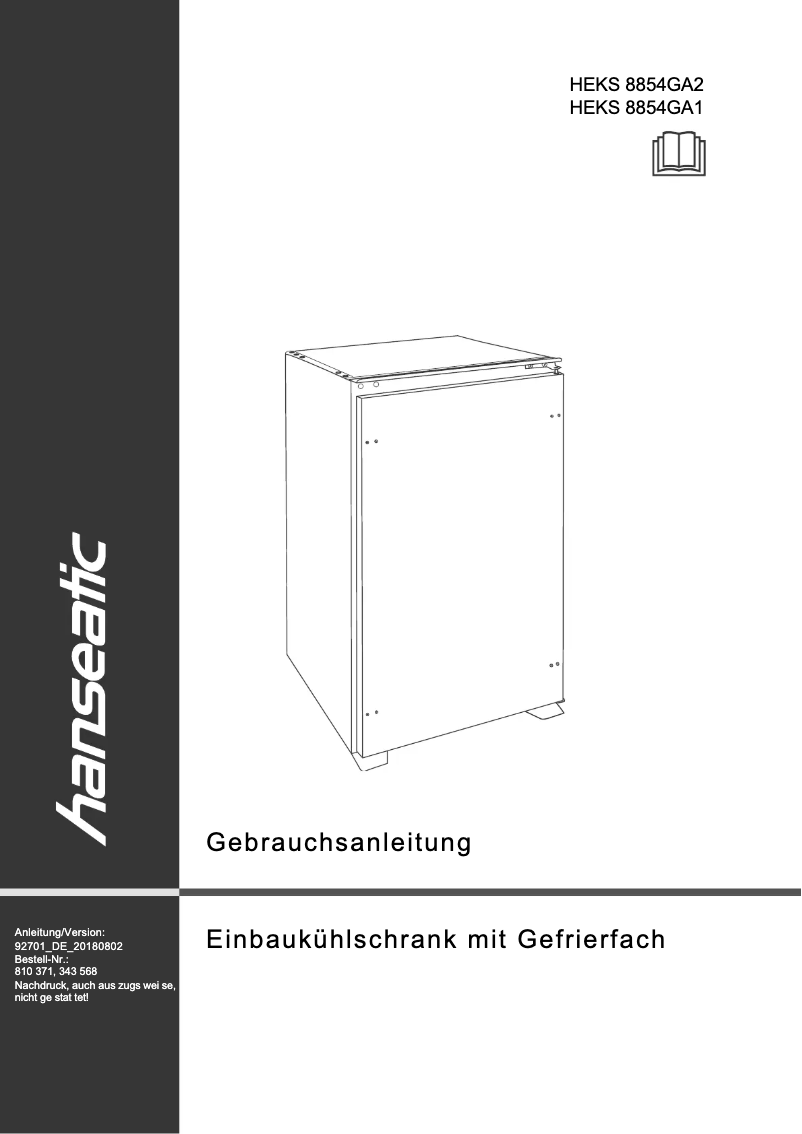 Página nº 1 - Manual de usuario Hanseatic HEKS 8854GA1