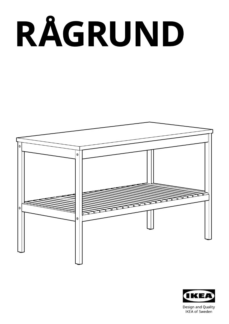 Página 1 del manual Manual de usuario Ikea RÅGRUND 405.494.17