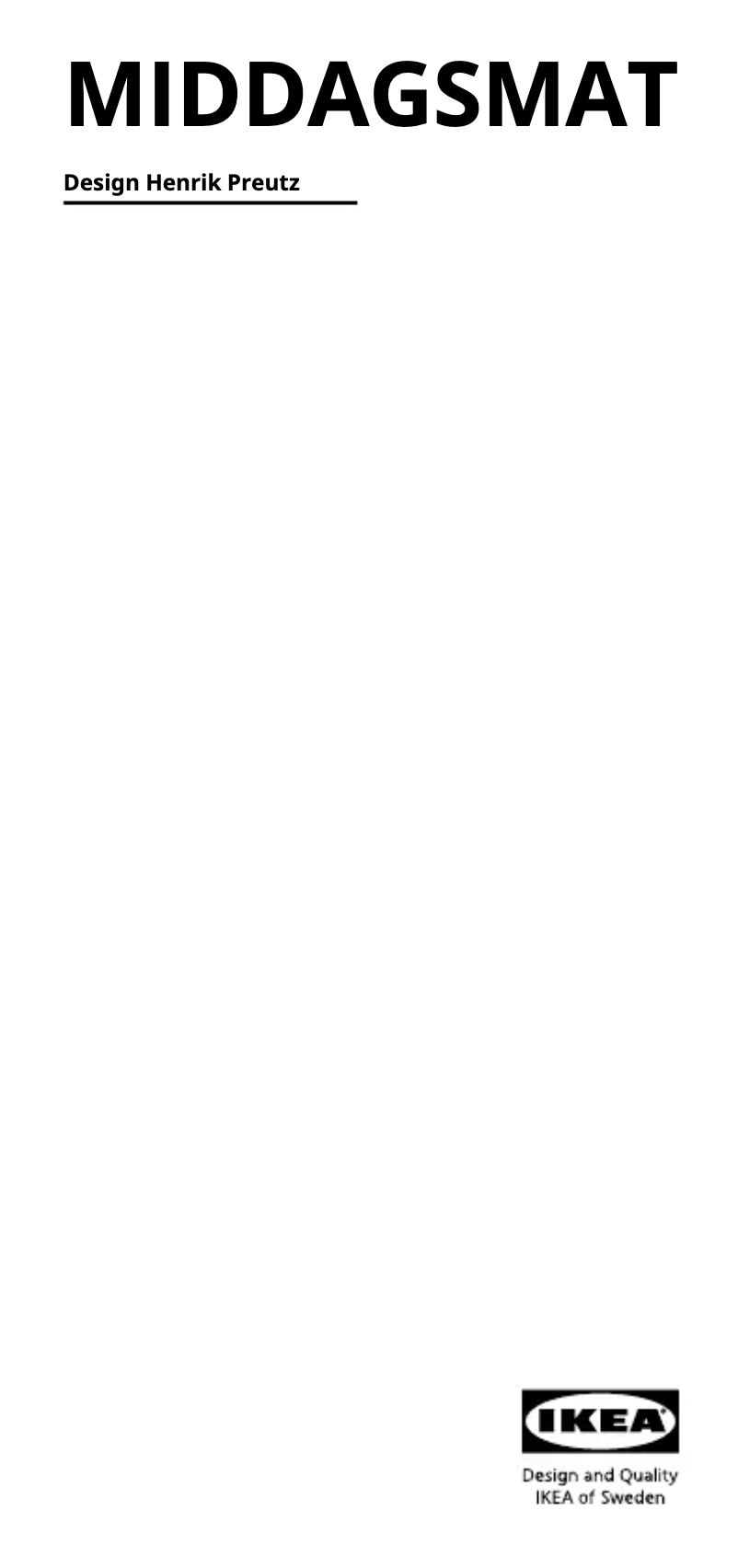 Página 1 del manual Manual de usuario Ikea MIDDAGSMAT 604.637.28