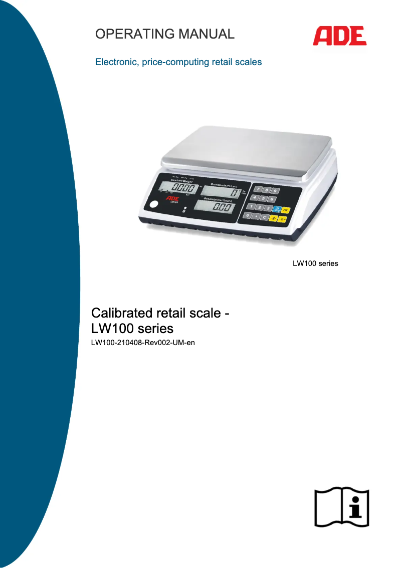 Imagen de la primera página del manual del dispositivo LW100