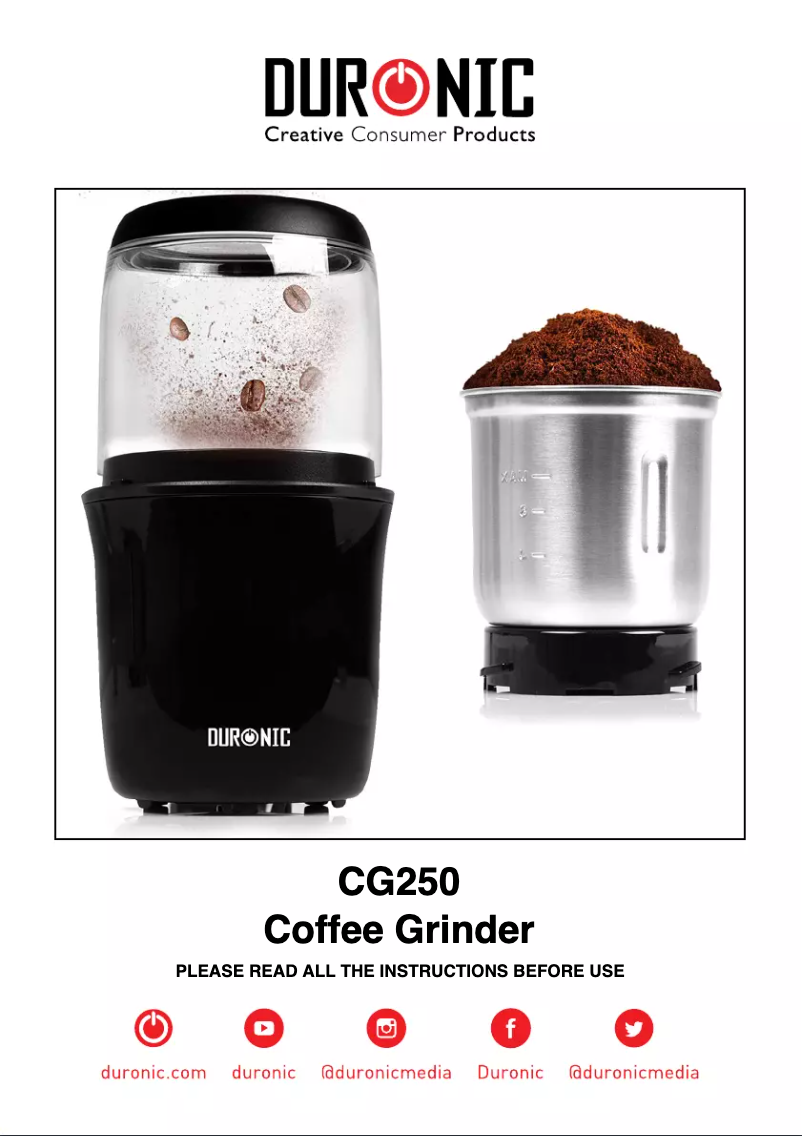 Página 1 del manual Manual de usuario Duronic CG250