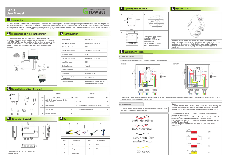 Imagen de la primera página del manual del dispositivo ATS-T
