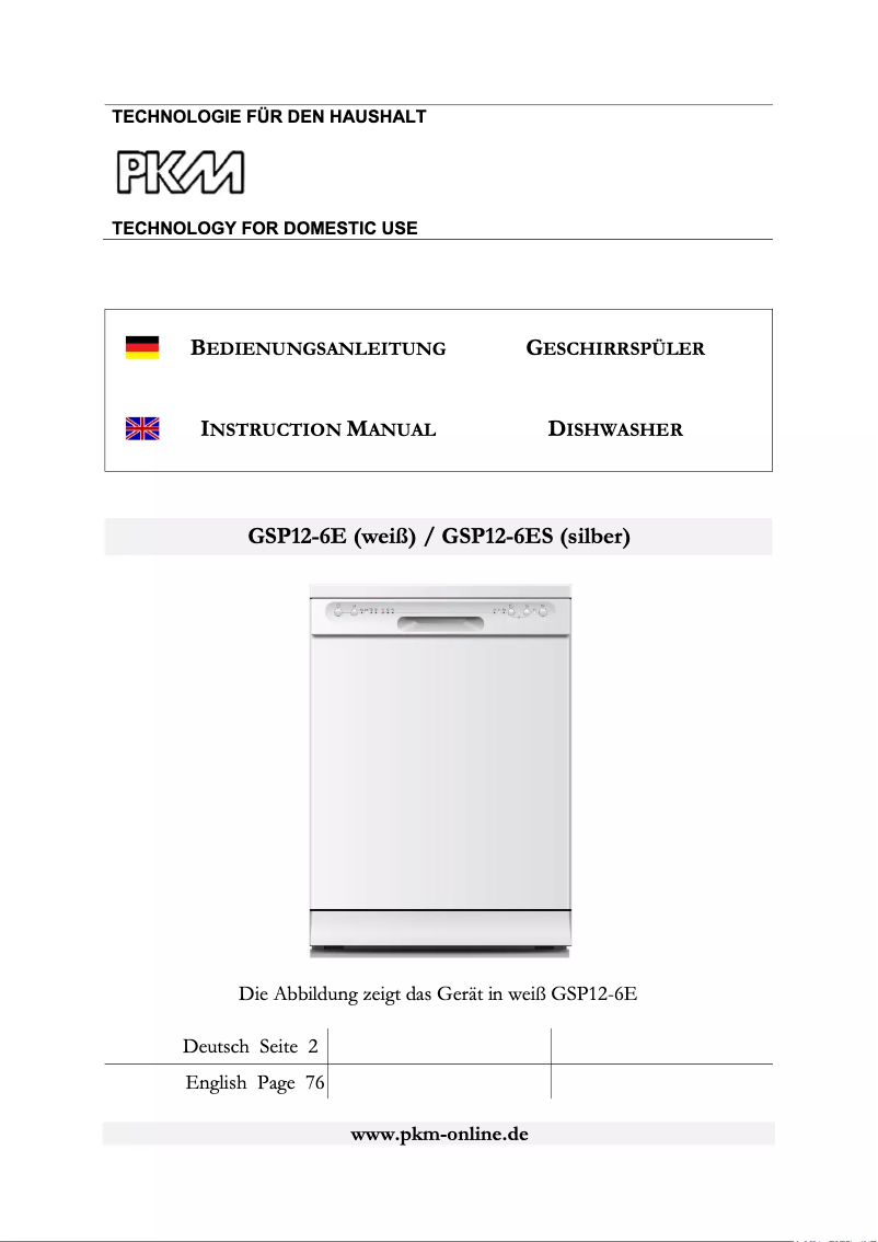 Imagen de la primera página del manual del dispositivo GSP12-6E