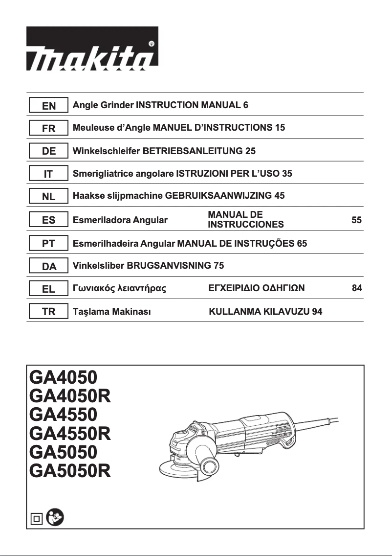 Imagen de la primera página del manual del dispositivo GA5050R