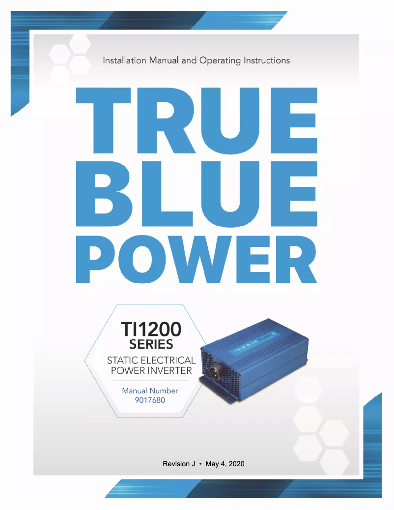 Página 1 del manual Manual de usuario True Blue Power TI1202