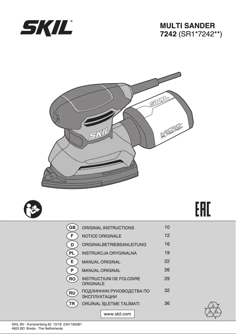 Imagen de la primera página del manual del dispositivo 7242 AA