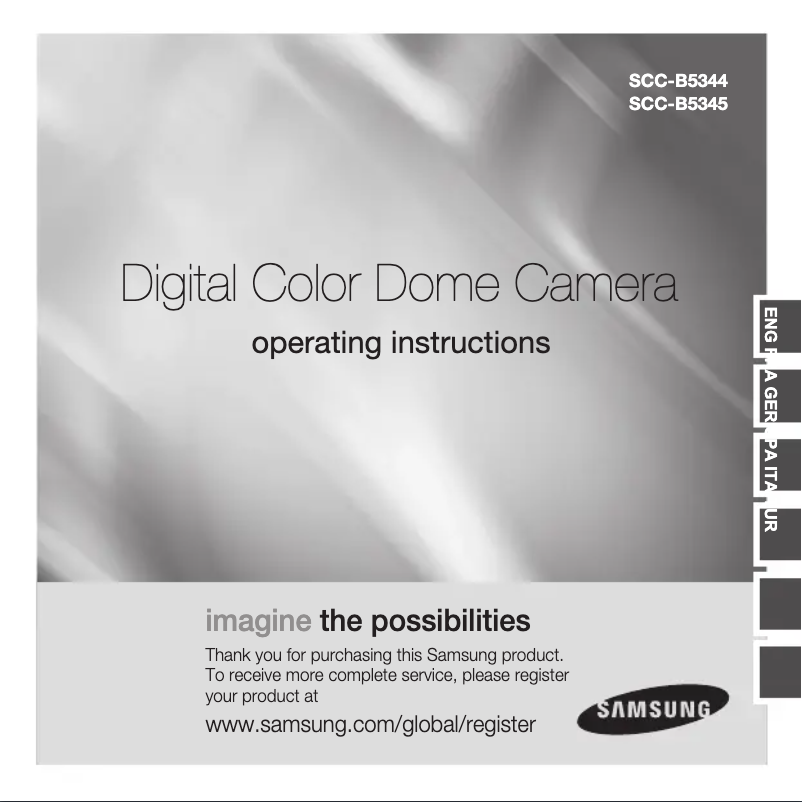 Imagen de la primera página del manual del dispositivo SCC-B5345