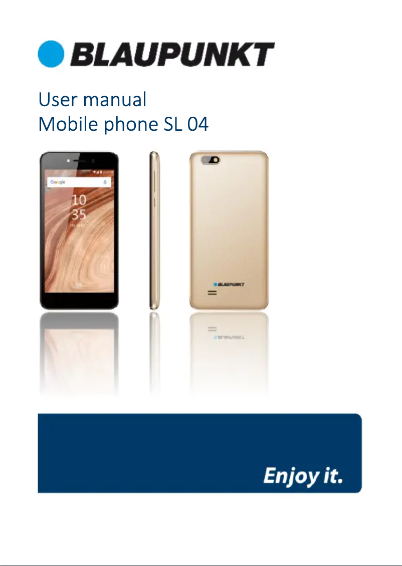 Página 1 del manual Manual de usuario Blaupunkt SL 04