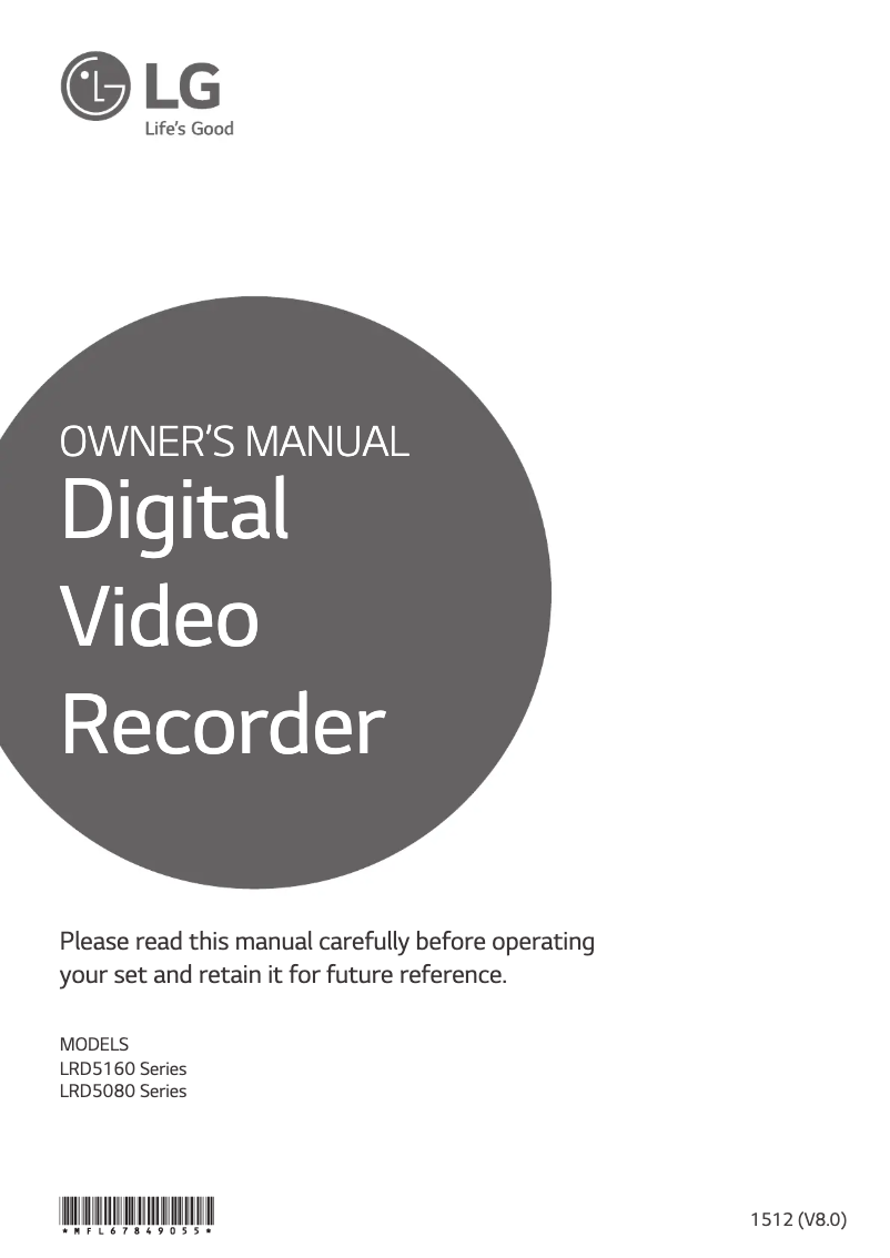 Imagen de la primera página del manual del dispositivo LRD5080N-NH